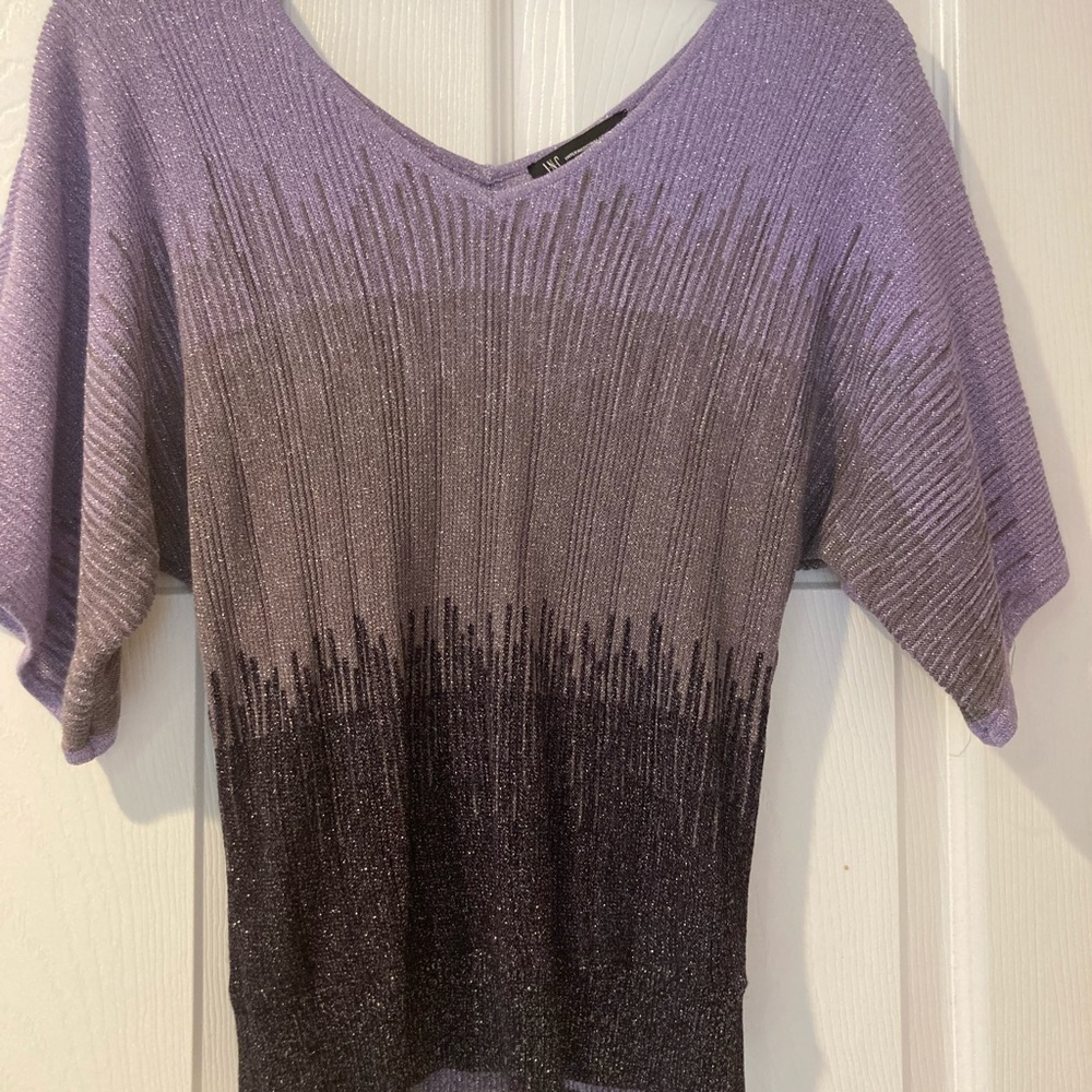 INC International Concepts purple shimmer top